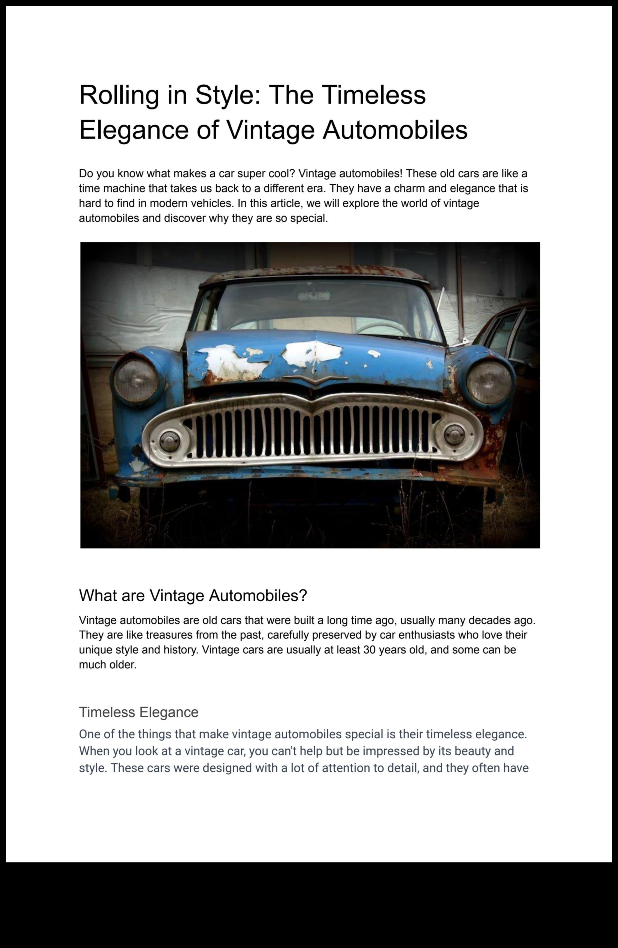 Roțile timpului: mașini clasice și poveștile pe care le poartă